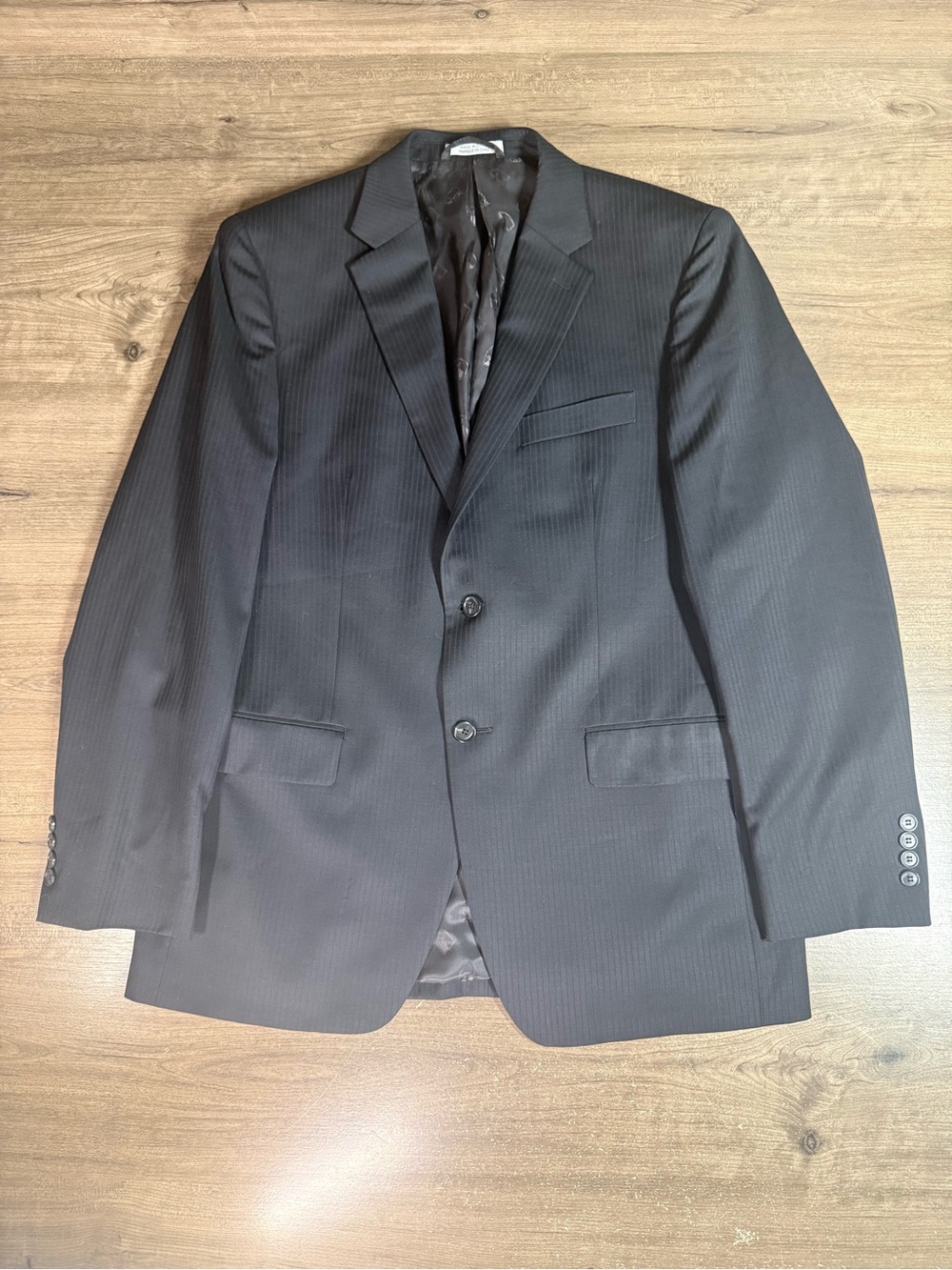 Black & Brown Essentials for Lord & Taylor 100% Wool Mens Two Button Blazer 41R